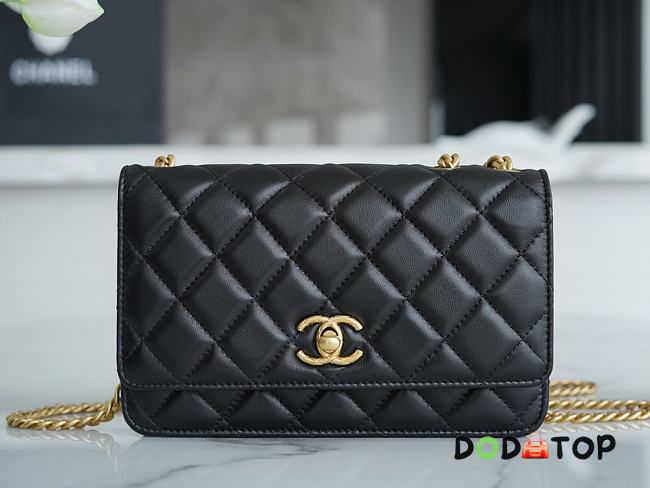 Chanel 22K Woc Black Bag Size 12.3 × 19.2 × 3.5 cm - 1