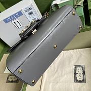 Gucci Horsebit 1955 Medium Handbag Grey Size 29 x 20 x 13 cm - 6