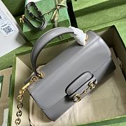 Gucci Horsebit 1955 Medium Handbag Grey Size 29 x 20 x 13 cm - 5