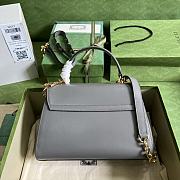 Gucci Horsebit 1955 Medium Handbag Grey Size 29 x 20 x 13 cm - 4