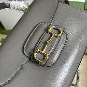 Gucci Horsebit 1955 Medium Handbag Grey Size 29 x 20 x 13 cm - 3