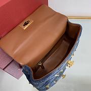 Valentino Denim Roman Stud Shoulder Bag Size 25 x 16 x 10 cm - 6