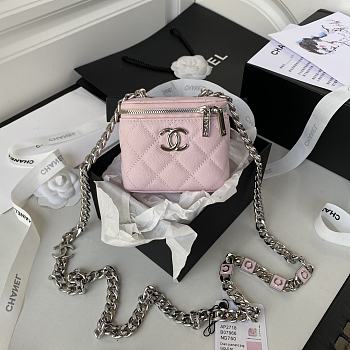 Chanel Chain Box Bag Pink Size 12 cm