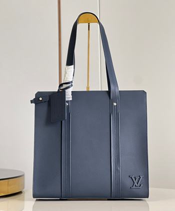 Louis Vuitton LV Aerogram Tote Bag Blue Size 36.5 x 34 x 13 cm