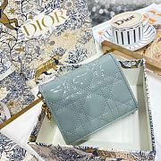 Lady Dior Wallet Blue Size 11 x 8.5 x 3 cm - 3