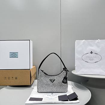 Prada Satin Mini-Bag With Artificial Crystals Size 17 x 6 x 22 cm