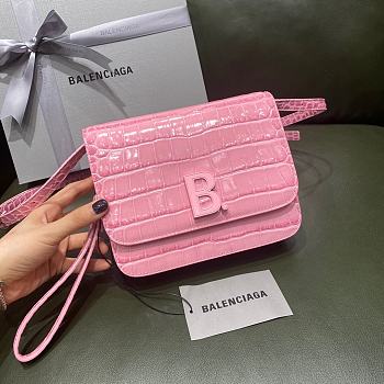Balenciaga Chain Strap Wallet Bag Pink Size 18 x 14 x 9.5 cm