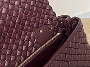 Botega Venata Patti Woven Handbag Dark Red Size 24 x 20 x 12 cm - 2