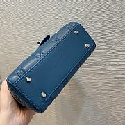 Dior Lady Ocean Blue Color Bag Size 17 cm - 3