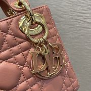 Dior Lady Peach Powder Color Bag Size 17 cm - 5