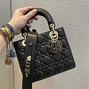 Dior Lady Black Color Bag New Size 20 cm - 1