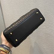 Dior Lady Black Color Bag New Size 20 cm - 4