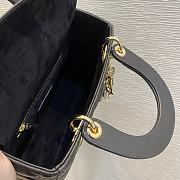 Dior Lady Black Color Bag New Size 20 cm - 3