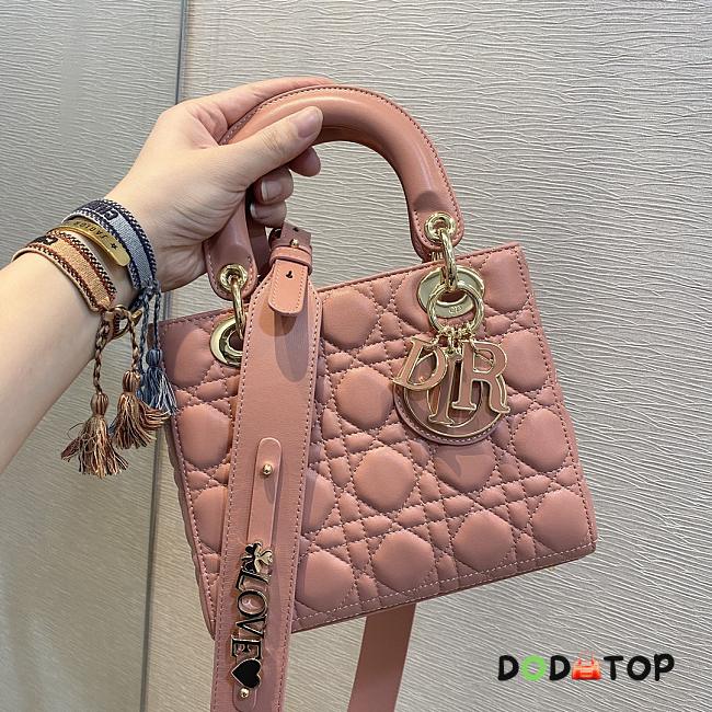 Dior Lady Pink Powder Color Bag New Size 20 cm - 1