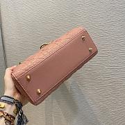 Dior Lady Pink Powder Color Bag New Size 20 cm - 5