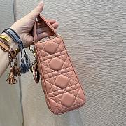Dior Lady Pink Powder Color Bag New Size 20 cm - 3