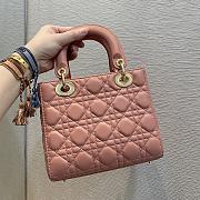 Dior Lady Pink Powder Color Bag New Size 20 cm - 2