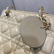 Dior Lady Apricot Color Bag New Size 20 cm - 6