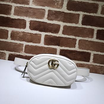 Gucci GG Marmont Mini Waist Bag White Size 18 x 11 x 5 cm