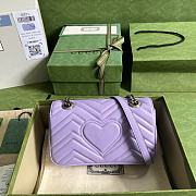 Gucci GG Marmont Light Purple Size 23 x 14 x 6 cm - 5