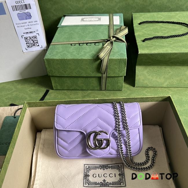 Gucci GG Marmont Mini Light Purple Size 16.5 x 10.2 x 5.1 cm - 1