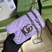 Gucci GG Marmont Mini Light Purple Size 16.5 x 10.2 x 5.1 cm - 3