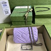 Gucci GG Marmont Mini Light Purple Size 16.5 x 10.2 x 5.1 cm - 2