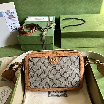 Gucci Python Trim Shoulder Bag With Double G Size 23.5 x 16 x 4.5 cm