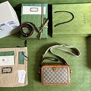 Gucci Python Trim Shoulder Bag With Double G Size 23.5 x 16 x 4.5 cm - 2