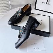 Gucci New Ribbon Tassel Double G Loafers Black  - 5