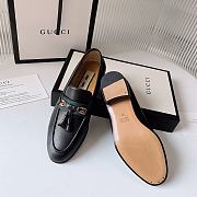 Gucci New Ribbon Tassel Double G Loafers Black  - 4