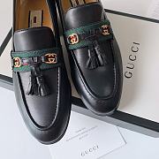 Gucci New Ribbon Tassel Double G Loafers Black  - 2