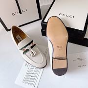 Gucci New Ribbon Tassel Double G Loafers White - 6