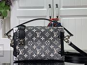 Louis Vuitton LV Side Trunk Handbag Denim Size 21 x 14 x 6 cm - 1