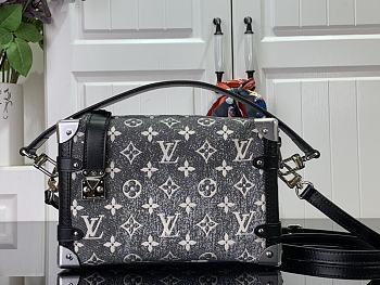 Louis Vuitton LV Side Trunk Handbag Denim Size 21 x 14 x 6 cm