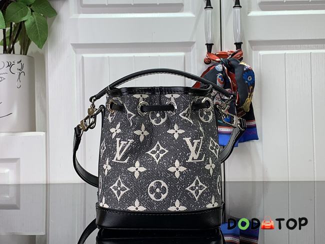 Louis Vuitton LV Nano Noé Handbag Denim Size 13 x 16 x 10 cm - 1