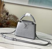 Louis Vuitton LV Capucines Mini Handbag Silver Size 21 x 14 x 8 cm - 1