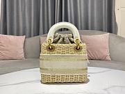 Mini Lady Dior Bag Wicker Size 17 x 15 x 7 cm - 4
