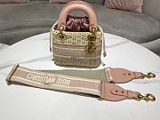 Mini Lady Dior Bag Wicker Pink Size 17 x 15 x 7 cm - 5