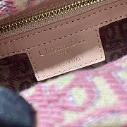 Mini Lady Dior Bag Wicker Pink Size 17 x 15 x 7 cm - 6