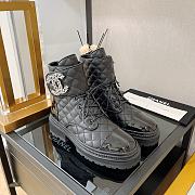 Chanel Diamond Buckle Boots Black  - 3