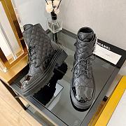 Chanel Diamond Buckle Boots Black  - 2