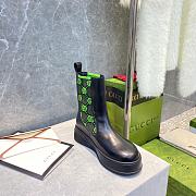 Gucci Chelsea Color-Blocking Boots Green  - 6