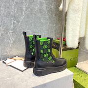 Gucci Chelsea Color-Blocking Boots Green  - 5