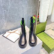 Gucci Chelsea Color-Blocking Boots Green  - 4