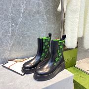 Gucci Chelsea Color-Blocking Boots Green  - 3