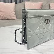 Dior Caro Chain Bag Grey Size 19 x 14 x 3 cm - 4