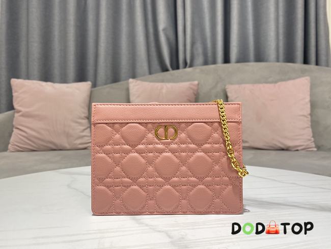 Dior Caro Chain Bag Pink Size 19 x 14 x 3 cm - 1