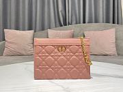Dior Caro Chain Bag Pink Size 19 x 14 x 3 cm - 1