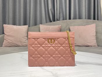 Dior Caro Chain Bag Pink Size 19 x 14 x 3 cm